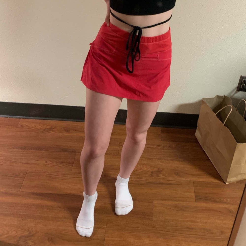 Athleta Pink Crimson Runaround Skort Skirt Style 580961